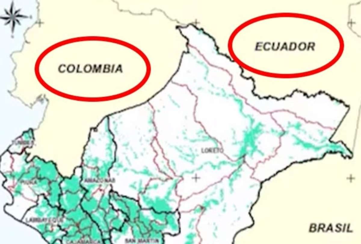 ¡Insólito error! Ministerio de Perú confundió a Ecuador y Colombia en un mapa