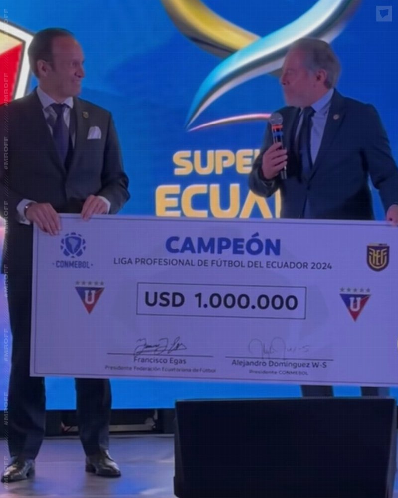 Conmebol entregó $1 millón a Liga de Quito por su título de la Supercopa
