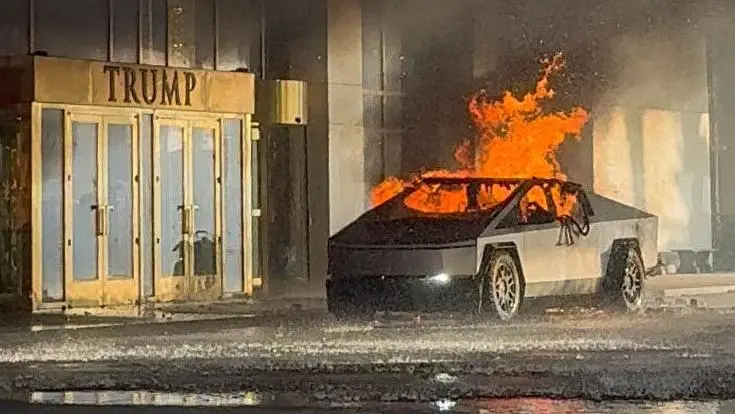Un taller de Tesla en Las Vegas fue incendiado con bombas molotov
