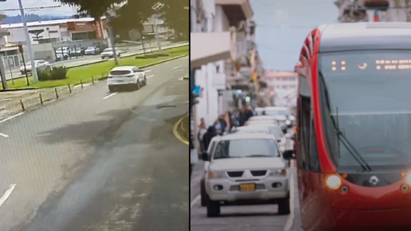 Cuenca: Vehículo invadió la ruta del Tranvía y detuvo el servicio