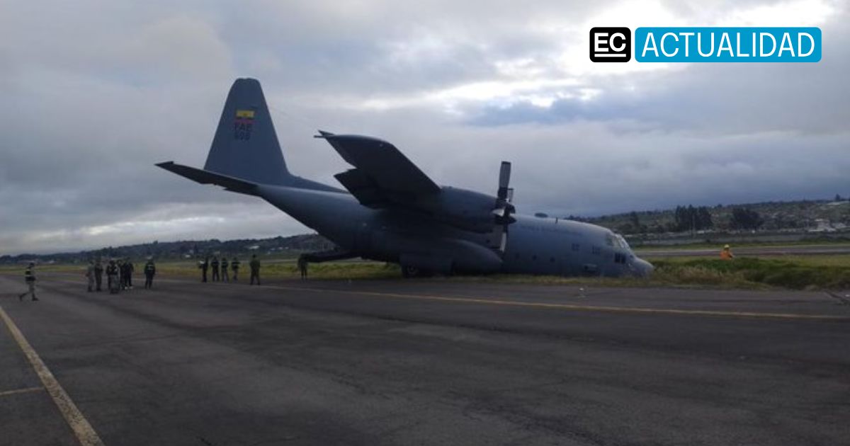Avión Hércules de la FAE sufre incidente en Latacunga