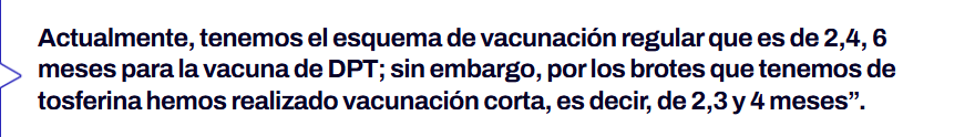 En cuatro provincias habrá brigadas de vacunación por aumento de tosferina