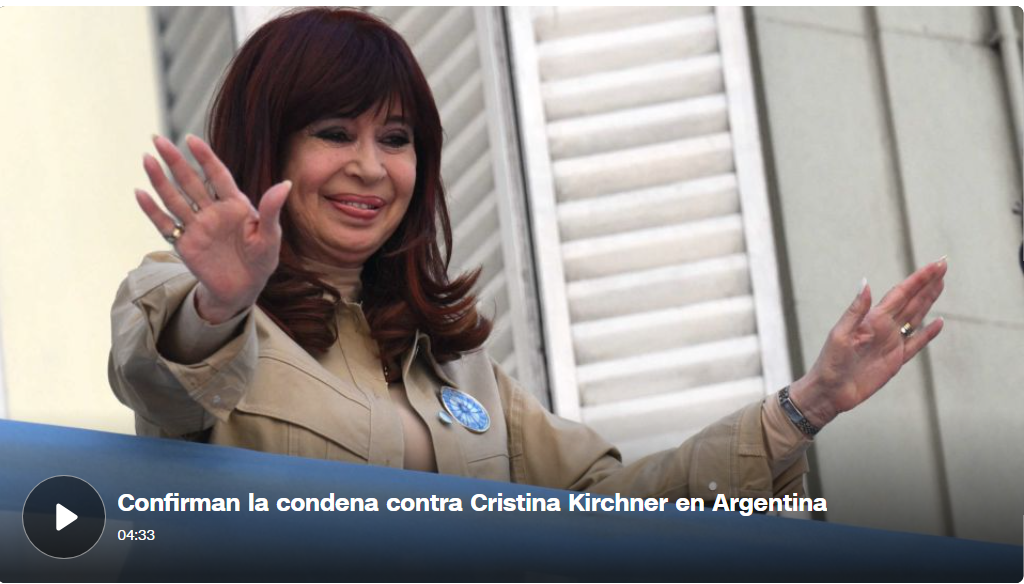 Otorgan prisión domiciliaria a la expresidenta de Argentina Cristina Fernández de Kirchner
