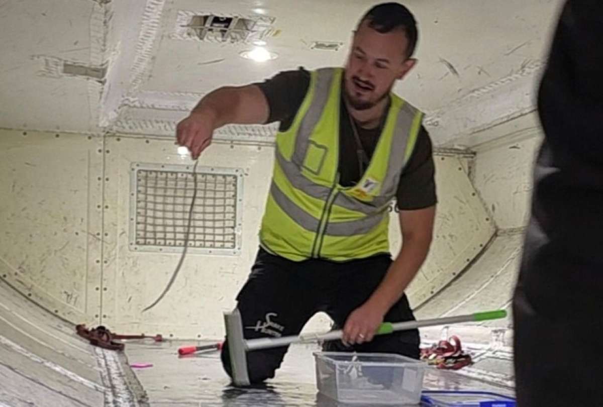 ¡Terrorífico! Serpiente se cola dentro de un avión en Australia