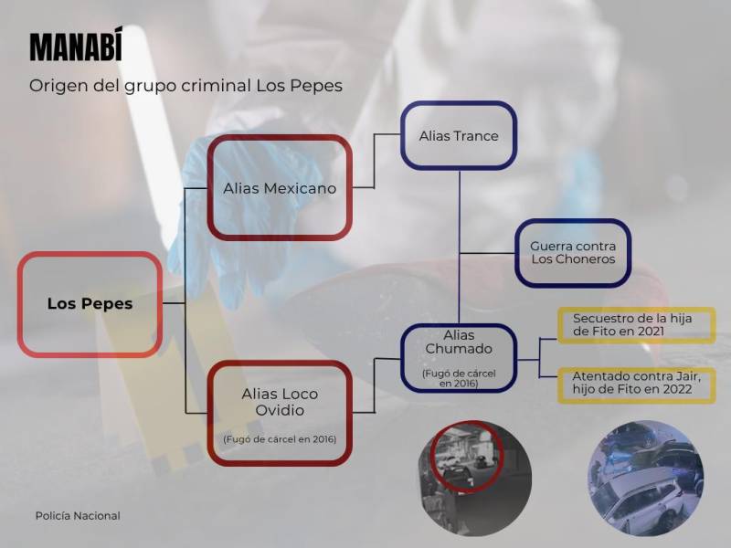 La red de alias Mexicano, asesinado en Manta, estuvo tras atentados contra hijos de Fito