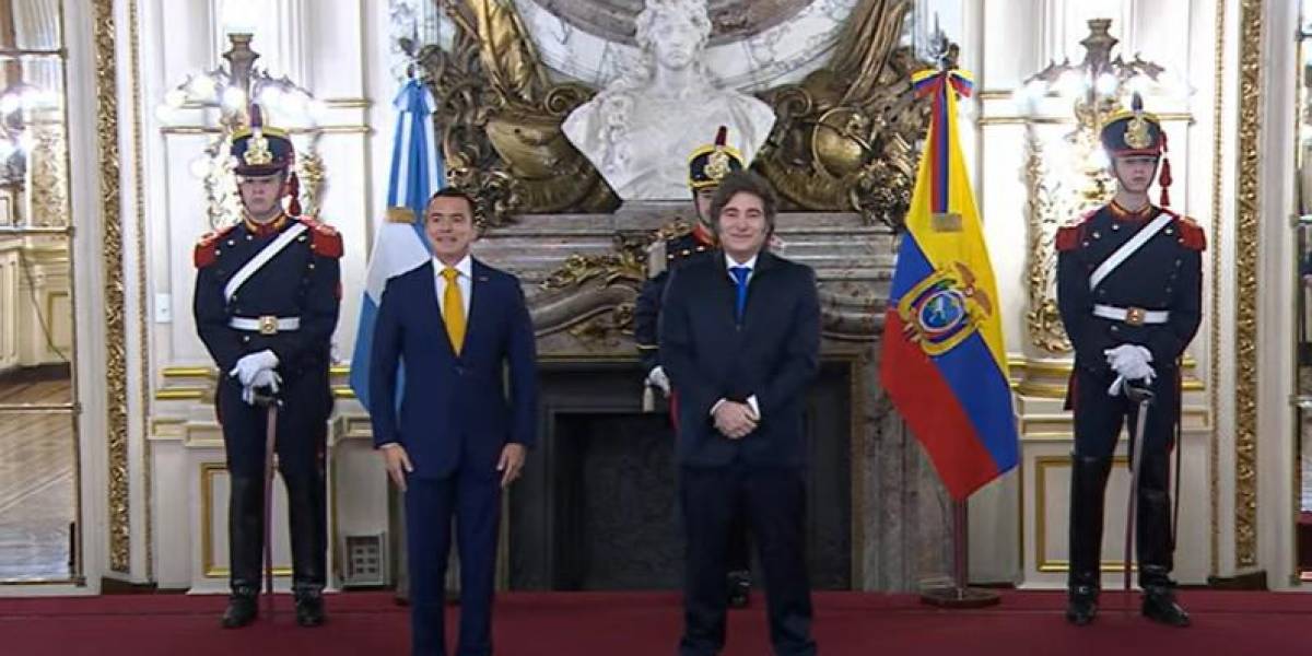 Argentina | Javier Milei recibe a Daniel Noboa en la Casa Rosada