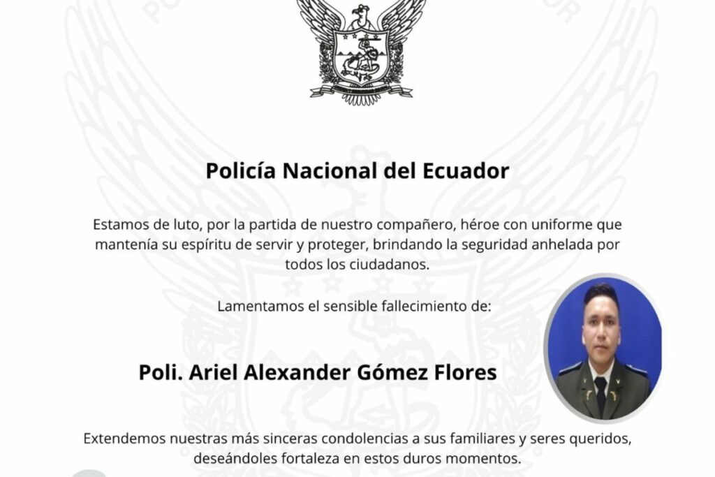 Policía fallece al intentar detener un robo en Quito 1 Policía fallece al intentar detener un robo en Quito