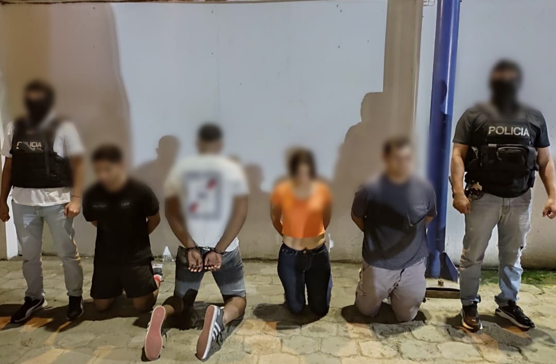 Los Ríos: Cuatro presuntos extorsionadores fueron aprehendidos tras operativo policial en Mocache