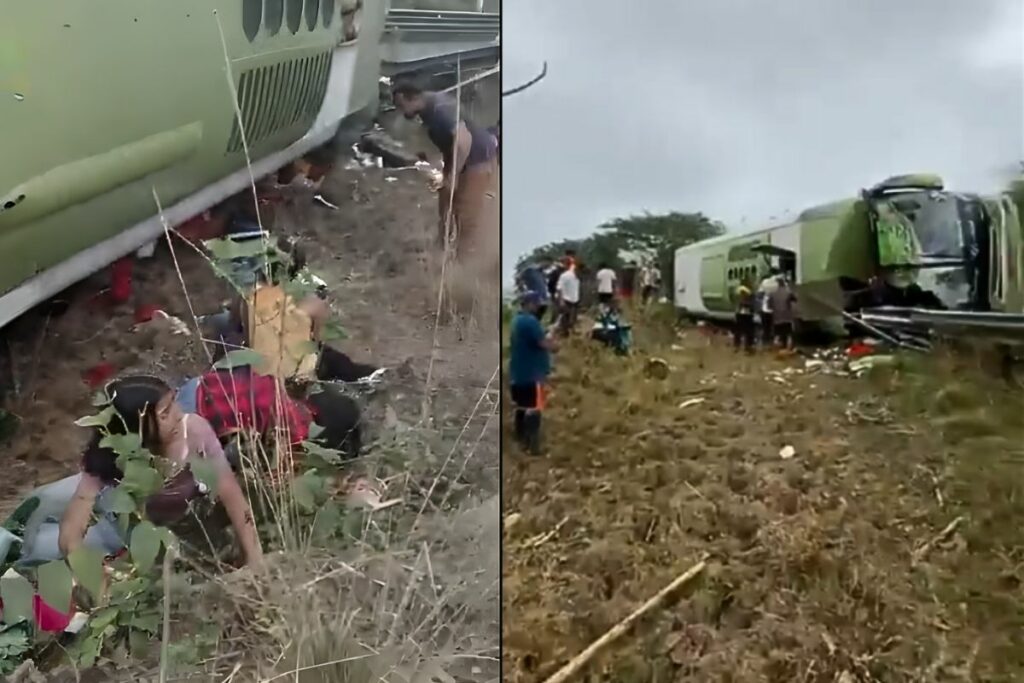 Video | Trágico siniestro de bus en Manabí 1 Video | Trágico siniestro de bus en Manabí