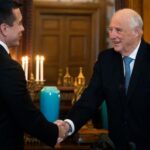 El presidente Daniel Noboa habló de cooperación durante la reunión con el rey de Noruega