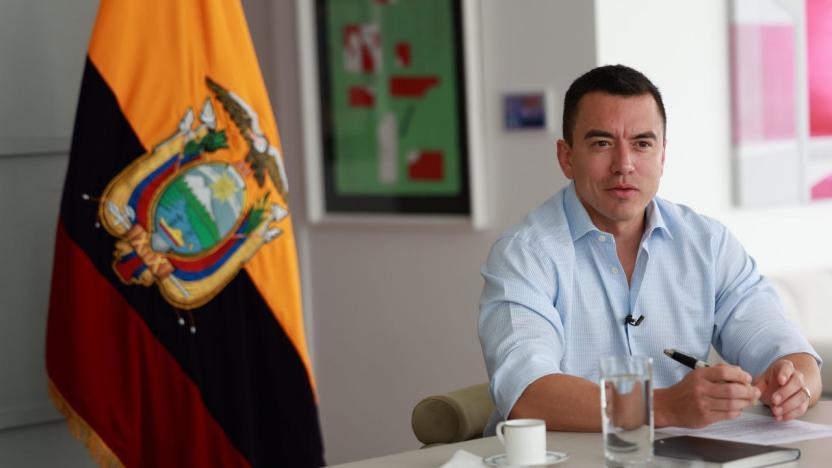 Ministros de Ecuador respaldan a Noboa tras cruce de mensajes con Correa por ataque a Venezuela