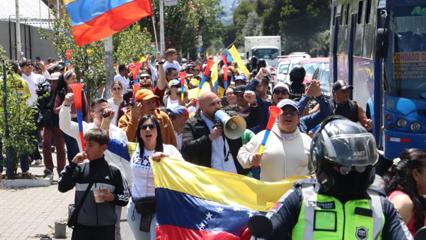 Venezolanos se concentraron en Quito para celebrar la caída de Nicolás Maduro